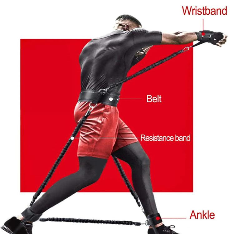Kit bandes de résistance entraînement boxe fitness - Wellness Fusion