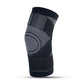 Manchon compression genou sangles ajustables course sport - coloris gris - Wellness Fusion