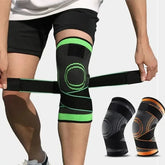 Manchon compression genou sangles ajustables course entraînement sport - Wellness Fusion
