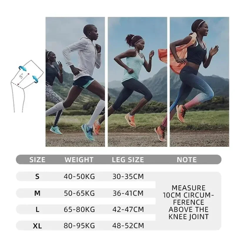 Manchon compression genou sangles ajustables course entraînement sport - Wellness Fusion