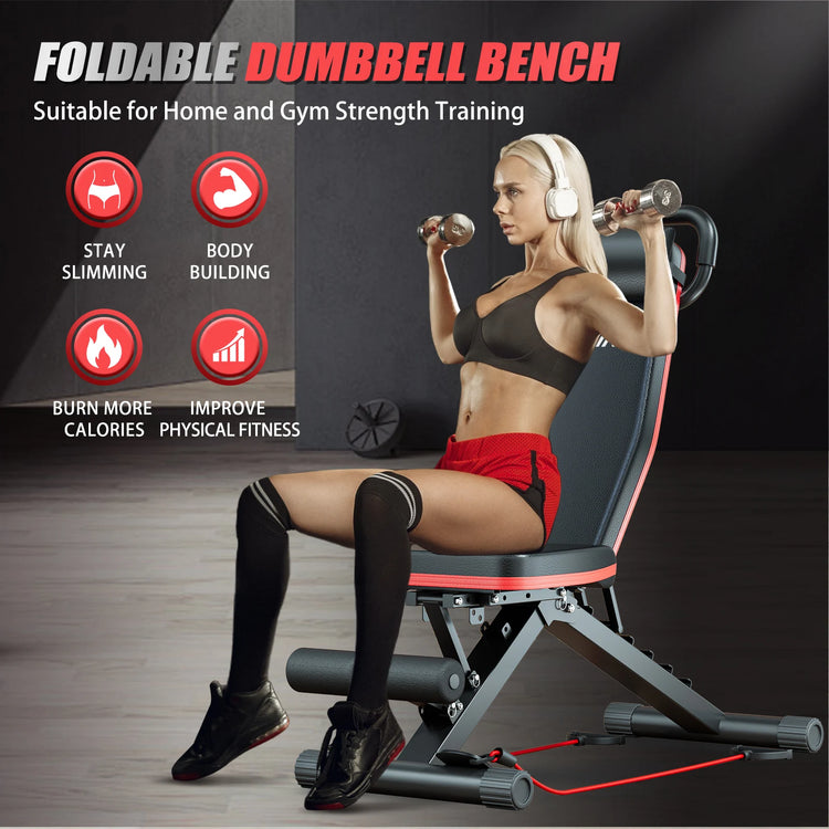 Banc de musculation pliable multifonction – 14 en 1