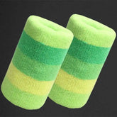 Bracelet sport rayé coton coloré support poignet homme femme - Wellness Fusion