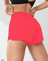 Short sport femme taille haute coupe slim respirante été fitness - Wellness Fusion