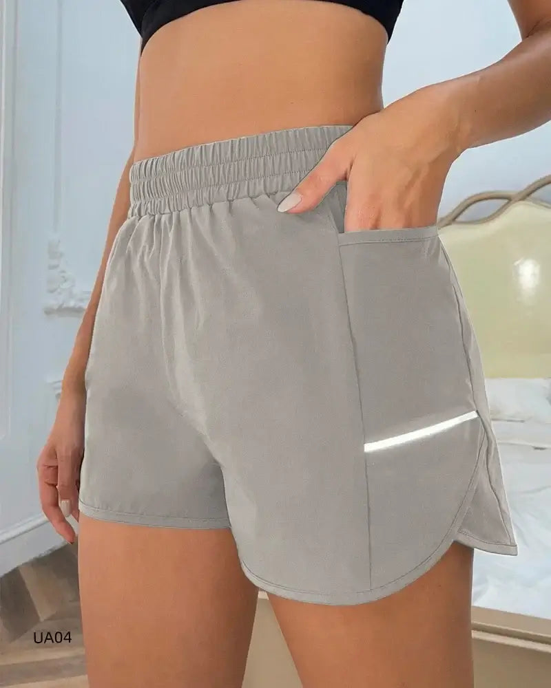 Short sport femme taille haute léger été fitness running poches - Wellness Fusion