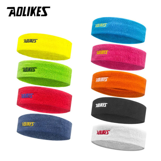 Bandeau Sport Coton Aolikes – Ultra-Absorbant, Maintien Non-Slip, 9 Coloris