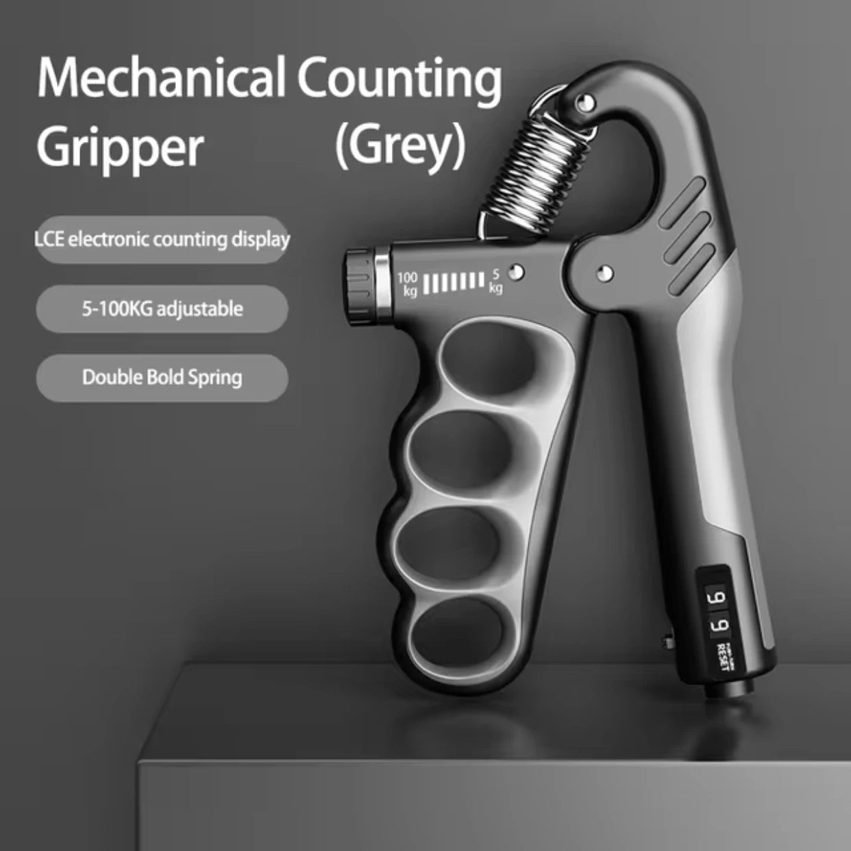 Extenseur poignet gymnastique réglable - coloris gris métal - Wellness Fusion