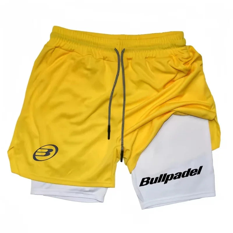 Short sport homme respirant séchage rapide fitness - coloris jaune - Wellness Fusion