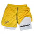 Short sport homme respirant séchage rapide fitness - coloris jaune - Wellness Fusion