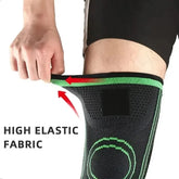 Manchon compression genou sangles ajustables course entraînement sport - Wellness Fusion