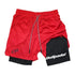 Short sport homme respirant séchage rapide fitness - coloris rouge - Wellness Fusion