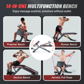 Banc de musculation pliable multifonction – 14 en 1