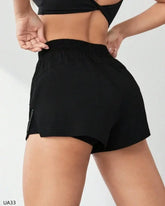 Short sport femme taille haute coupe slim respirante été fitness - Wellness Fusion